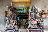 Souvenir shop, Stone Town of Zanzibar; Zanzibar City, Unguja Island, Zanzibar, Tanzania