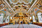 Interior, St Sergius Church (Refectory), Trinity Sergius Lavra Monastery complex; Sergiev Posad, Moscow Oblast, Russia
