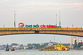 Road bridge crossing the Hau River, Mekong Delta; Can Tho, Vietnam