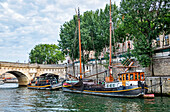 Boats on the Seine River; Paris, France