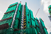 High-rise apartment building under construction; Hong Kong, China