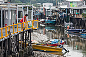 Scene in the Tai O fishing village; Hong Kong, China