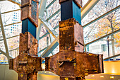 Original beams from the World Trade Center, National September 11 Memorial and Museum; New York City, New York, United States of America
