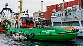 Tugboat in a harbour; Nuuk, Sermersooq, Greenland