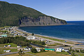 Overview of Gaspe from Mont Saint Pierre, Quebec, Canada