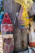 Hummerfängertonnen, Provincetown, Cape Cod, Massachusetts, USA