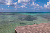 Dock und Wasser, Mangel Halto Beach, Aruba, Kleine Antillen, Karibik