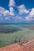 Dock und Wasser, Mangel Halto Beach, Aruba, Kleine Antillen, Karibik