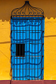 Nahaufnahme einer Tür an einem Gebäude, Trinidad, Kuba, Westindien, Karibik