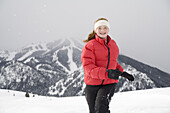 Jugendliches Mädchen, Mount Baldy, Sun Valley, Idaho, USA