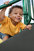 Portrait of Young Boy at Playground