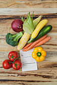 Variety of Vegetables and Prescription, Birmingham, Alabama, USA