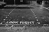 Close-Up of Crosswalk, London, England