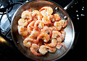 Shrimp in Frying Pan