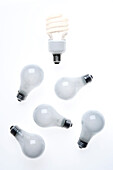 Kompaktleuchtstofflampe mit Glühbirnen