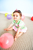 Baby Girl with Balloon