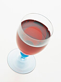 glas of red grape juice