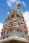 Nahaufnahme des Hindu-Tempels, Mauritius