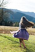 Girl wearing Traditional Austrian clothes, Salzburg, Austria