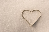 Heart-Shaped Cookie Cutter in Snow