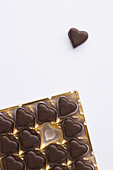 Still Life of Heart-Shaped Chocolates
