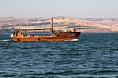 Ausflugsboot auf dem See Genezareth; Israel