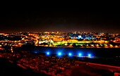 Die Stadt Jerusalem bei Nacht; Jerusalem, Israel