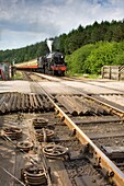 Railroad Track Mechanism; Goathland, North Yorkshire, England, Uk