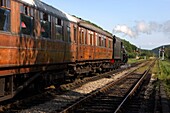 Train In Motion; Levisham, North Yorkshire, England, Uk