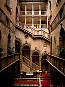 Innenraum eines altmodischen Hotels; Venedig, Italien