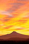 Sonnenaufgang über Mount Hood, Portland, Oregon, USA