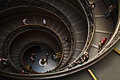 Winding Staircase In Vatican Museum; Roma Italy