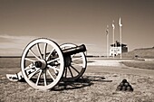 Old Cannon In Old Fort Niagara State Park; Youngstown, New York, Usa