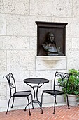 Innenhof der öffentlichen Bibliothek von Boston; Copley Square, Boston, Massachusetts, USA