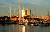 Catalonia,Barcelona,Spain; The Harbour Of Barcelona Late At Sunset