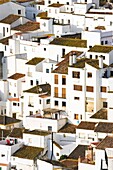 Elevated View Of Moorish Houses; Casares, Malaga Province, Spain