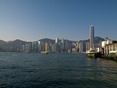 Hong Kong Skyline From Sea; Hong Kong, China