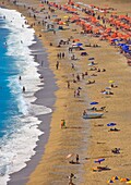 Oludeniz, Türkei; Blick von oben auf ein Strandresort