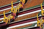 Hor Phra Naga Roof At Royal Grand Palace In Rattanakosin District; Bangkok, Thailand