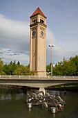 Clock Tower In Riverfront Park; Spokane, Washington, Usa