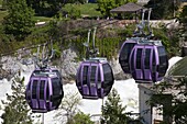 Spokane Falls Skyride Over Riverfront Park; Spokane, Washington, Usa