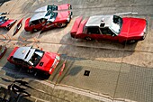 Reflexion von Taxis; Hongkong, Hongkong Island, China