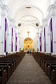 Nuestra Senora De Las Mercedes, Antigua, Guatemala, Central America; Interior Of Church