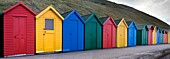 Row Of Colorful Cabanas