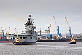 Freighter, River Tyne, Northumberland, England