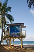 Rettungsschwimmerstation, Maui, Hawaii, Usa