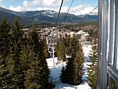 Skigebiet Skilift, Whistler, Britisch-Kolumbien, Kanada