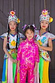 Young Thai Dancers In Asian Festival, Heritage Square & Science Park, Phoenix, Arizona, Usa