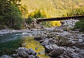 Bridge Over River, Elk Falls, British Columbia, Canada