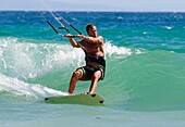Mann Kite-Surfen; Costa De La Luz,Andalusien,Spanien